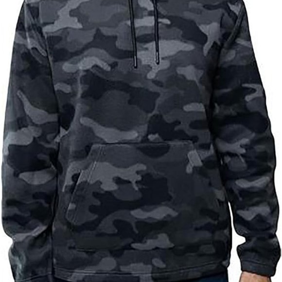 Lazer Lazer Mens Polar Fleece Pullover Hoodie Camo Gray - Picture 2 of 7